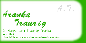 aranka traurig business card